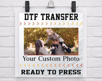 Custom Photo Ready To Press, Custom Text DTF Transfer, Personalized Heat Press, Make Your Own Dtf, Custom Text Iron On Transfer, Custom Dtf