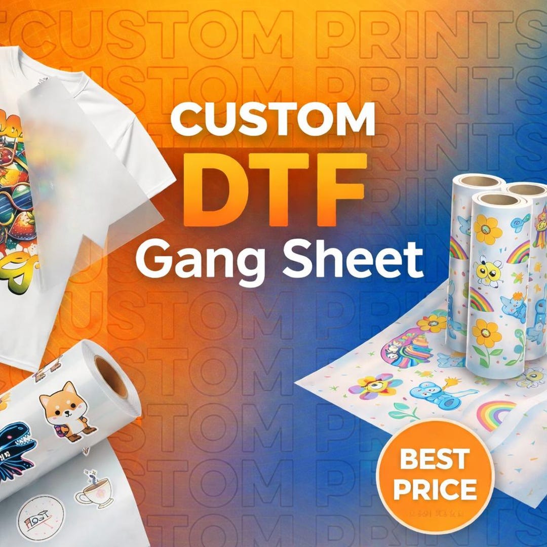 Custom DTF Transfer, Gang Sheets, Direct to Film Prints, Iron on Decal ...
