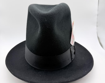 Sombrero Erykah Badu de fieltro de lana extragrande y muy alto, talla única, ajustable con correa de velcro.
