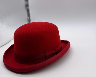 Wool Felt Bucket Hat: Vintage Bow Decor, Rolled Brim Winter  display picture 2