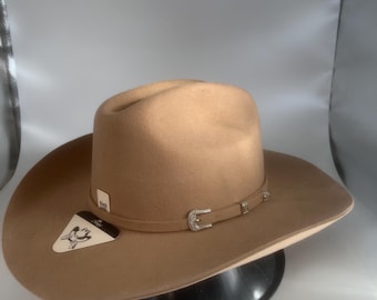 Handcrafted Camel Wool Cowboy Hat with Adjustable Strap