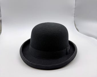 TOGA x Shinonagumo Bowler Hat ブラック Oversized Wool Bowler Hat: Tall Black Derby, Satin Lined - Etsy