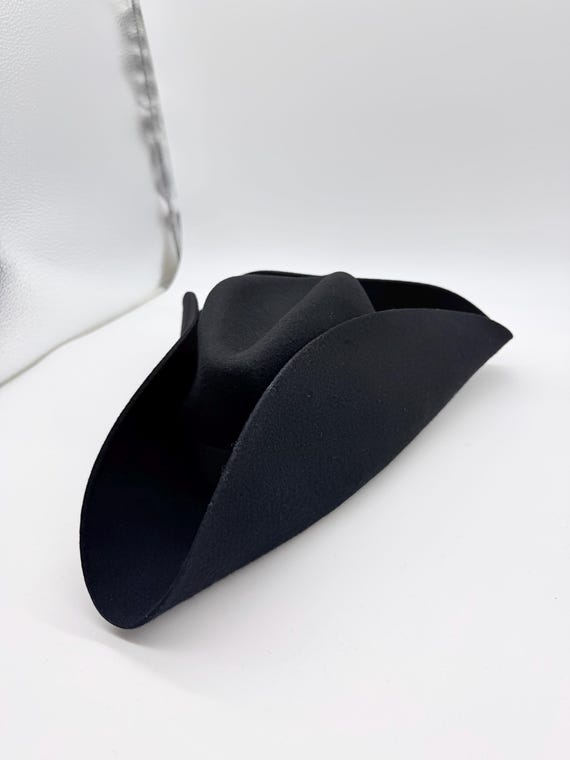 100% wool handmade stitched Tricorn army military hat