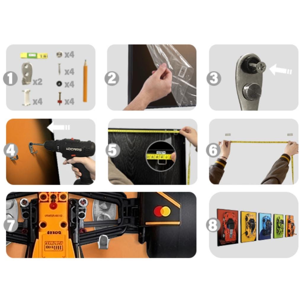 Technic F1 Race Car Wall Mount Display Frame – Aluminum Alloy ...
