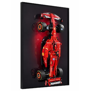 F1 Ferrari SF-24 F1-bil 42207 Bil – Väggmonterad displayram i aluminium [ENDAST ram]
