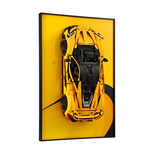 McLaren P1 42172 Compatible Display Board – Yellow Aluminum Wall Mount [Frame ONLY]
