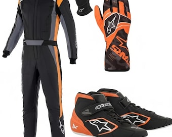 CIK/FIA Level 2 Certified Go Kart Racing Suit, Shoes, Gloves Set with gift (Balaclava)