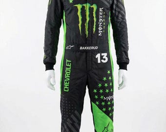 Go Kart Monster Racing suit with Gift (Balaclava) CIK/FIA Level 2 Approved