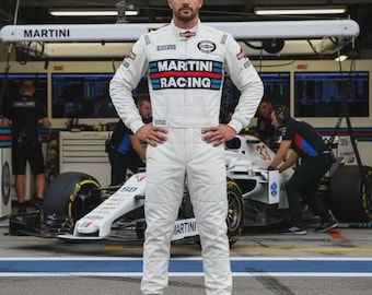 Go Kart MARTINI Racing suit with Gift (Balaclava) CIK/FIA Level 2 Approved