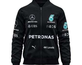 Petronas Mercedes AMG Bomber–Formula 1 Sublimation Jacket–Racing Team Outerwear (Gift Balaclava)