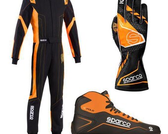 New Sparco Racing Suit, Shoes, Gloves, with gift (Balaclava) CIK/FIA Level 2 Approved