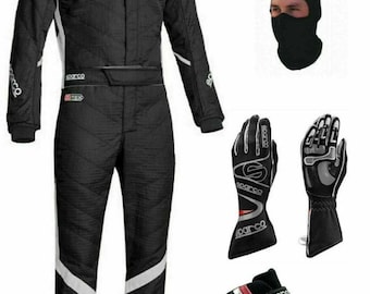 Sparco Racing Suit, Shoes, Gloves, with gift (Balaclava) CIK/FIA Level 2 Approved