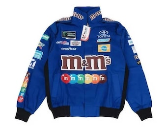 Vintage NASCAR M&M Racing Bomber Jacket: Sublimation Printed with free (Gift Balaclava)