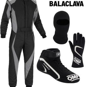 OMP racingställ, skor, handskar, CIK/FIA nivå 2-certifierad med gåva (balaklava) bild 1