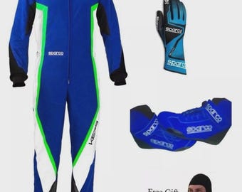 Sparco Racing Suit, Shoes, Gloves, with gift (Balaclava) CIK/FIA Level 2 Approved