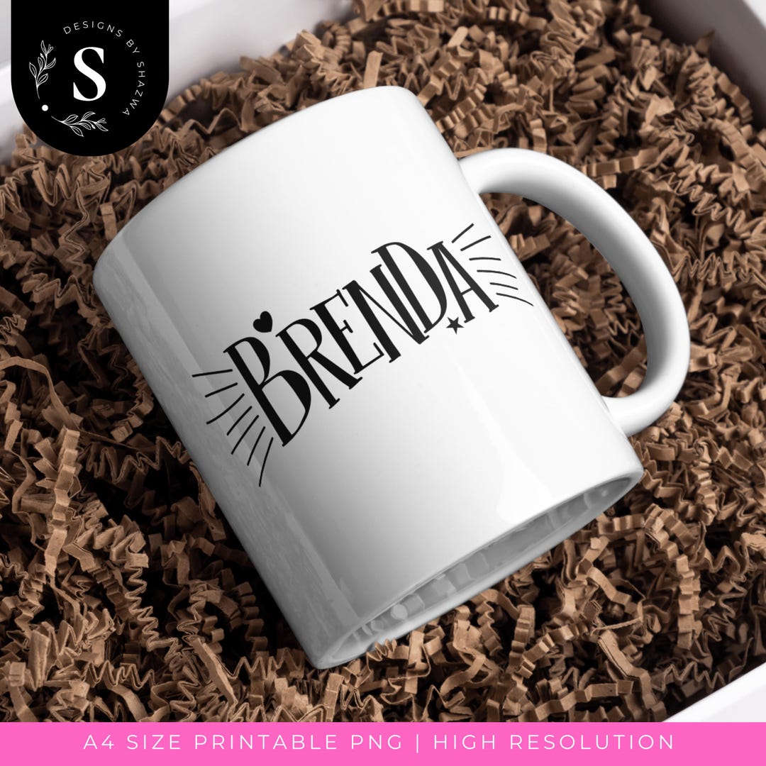 Brenda Name Doodle Typography - Etsy