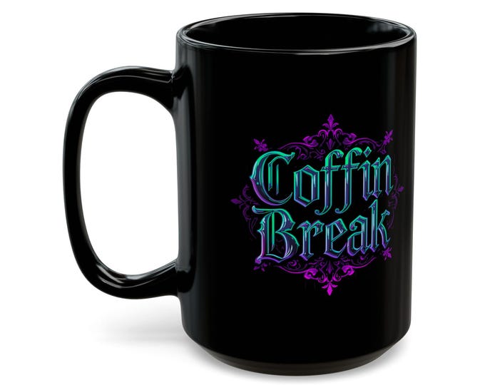 Coffin Break 15 oz Coffee Mug Goth Gift