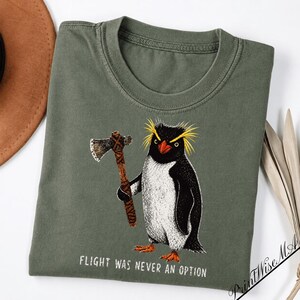 Flight Was Never an Option Rockhopper Penguin Knife Meme PNG: Funny Penguin Clipart PNG Viral Animal Humor Design (Digital Download)