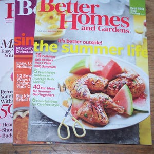 Vintage Better Homes & Gardens Magazine, Vintage Recipes, Junk Journal Supplies, Mixed Media.