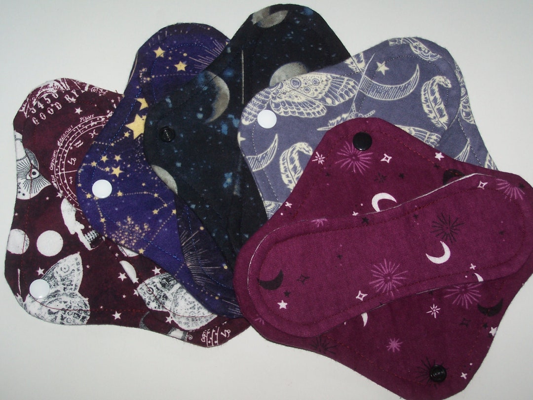 Flannel Panty Liners With Wings 8 Inches in Assorted Prints Etsy