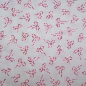 Pink bows Cotton  Fabric