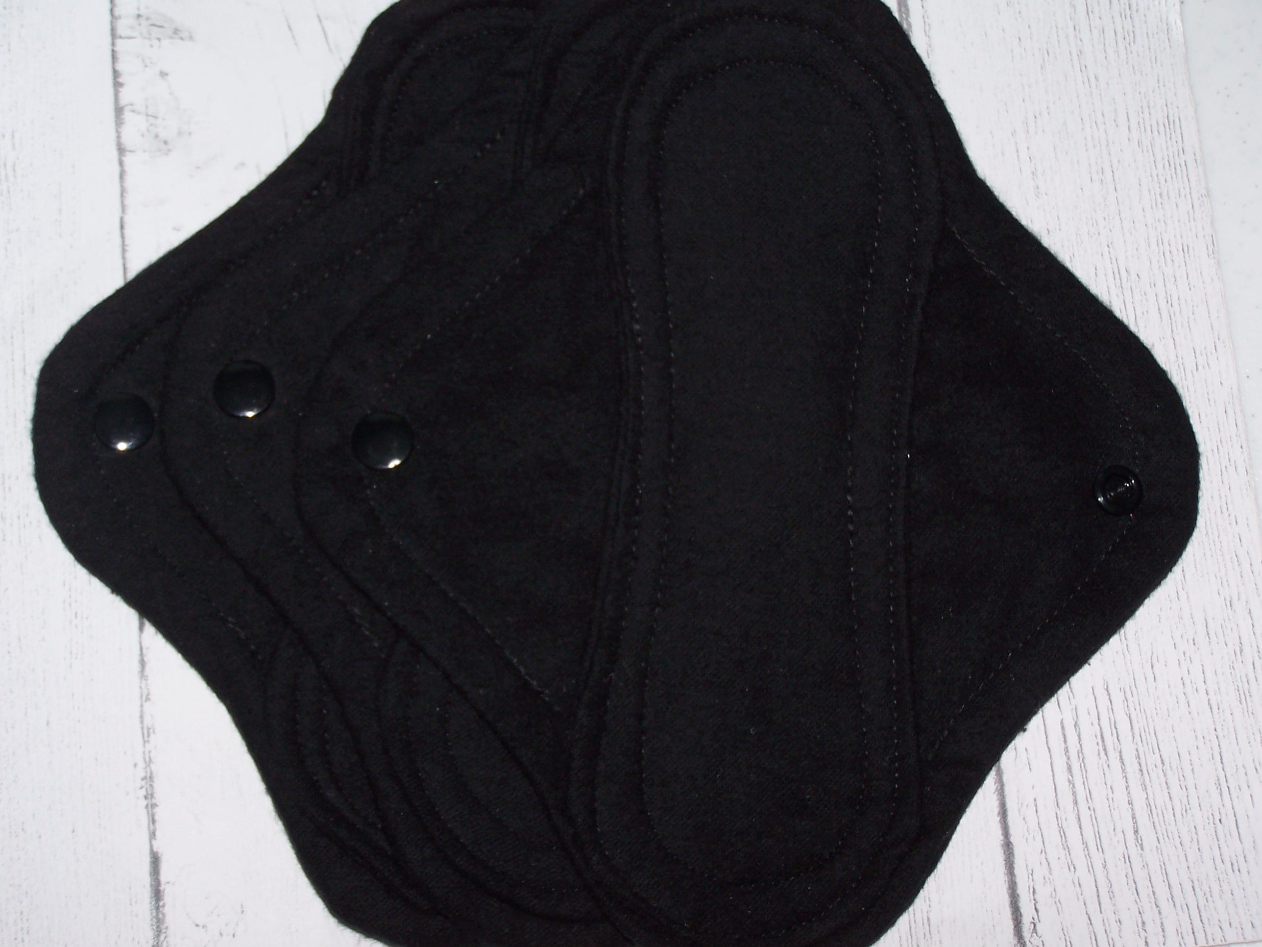 Set of 6 Flannel Panty Liners With Wings 8 Inches in Solid Etsy