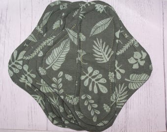 Organic flannel panty liner with wings 8 inches
