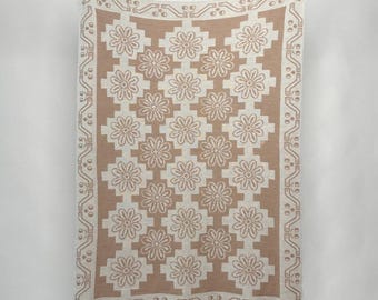 Flowering fields” Baby Alpaca Blanket - Natural