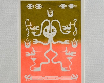 Riso Print - Guiding Spirit 5" x 7"