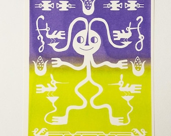 Riso Print - Guiding Spirit 8" x 10"