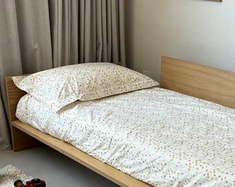 Organic Cotton Botanical Duvet Cover Sham Set, Twin, Oeko-Tex Certified, Made Portugal