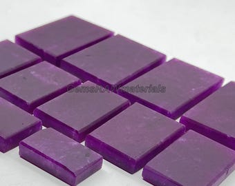 Natural Purple Jade Rough Slabs, Raw Material for Make Gemstones, Beads & Things