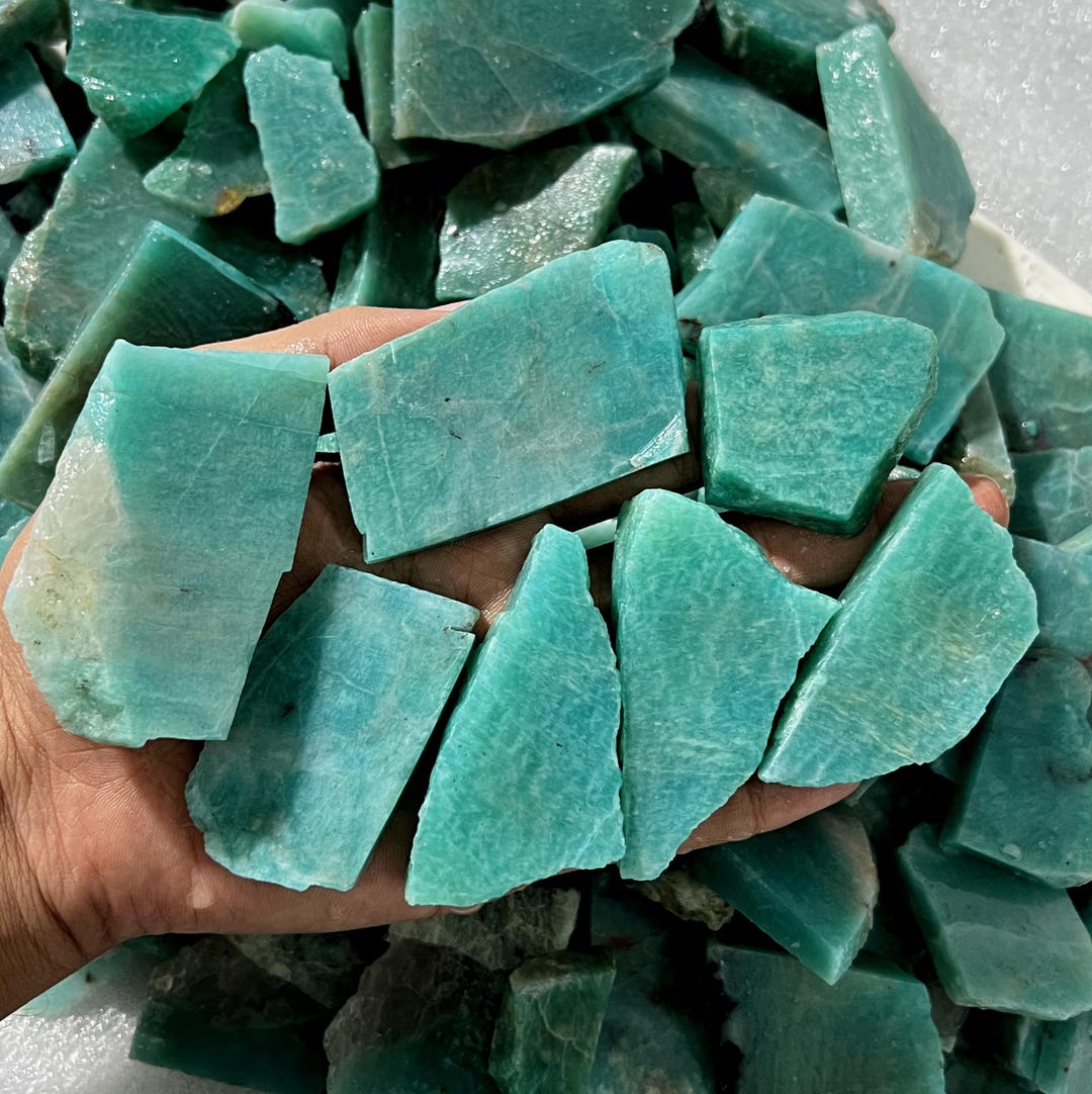 AAA Natural Green Amazonite Rough Slabs, Raw Material for Make ...
