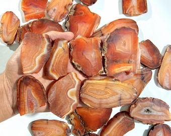 Natural Sardonyx Gemstone Raw Slabs, Rough Material for Make Gemstones, Beads Etc.
