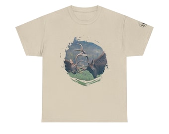 Critter Shirt- T-Shirt featuring Sparring Pennsylvania Bull Elk