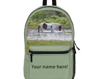 Pony Pack - Assateague Wild Pony Backpack | Personalized Name Text