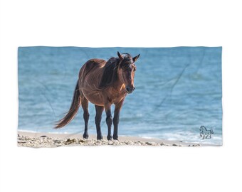 Misty's Majesty - Beach Towel featuring Assateague Wild Pony