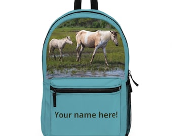 Pony Pack - Assateague Wild Pony Backpack | Personalized Name Text