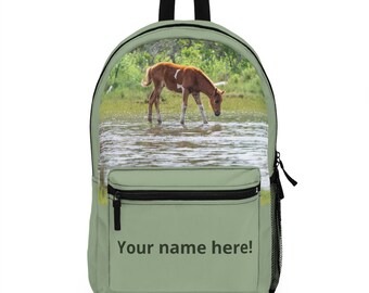 Pony Pack - Assateague Wild Pony Backpack | Personalized Name Text