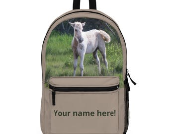 Pony Pack - Assateague Wild Pony Backpack | Personalized Name Text
