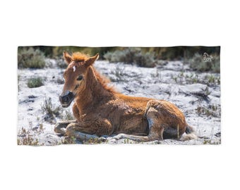 Misty's Majesty - Beach Towel featuring Assateague Wild Pony