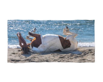 Misty's Majesty - Beach Towel featuring Assateague Wild Pony