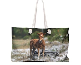 Misty's Majesty - Weekender Tote Bag featuring Assateague Foals