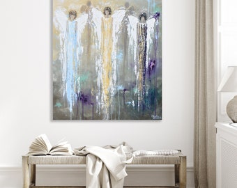 Angels of Grace Art: Modern Spiritual Giclée Print or Canvas