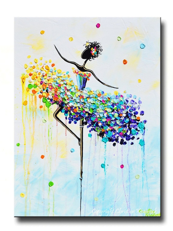 Giclee Print Abstract Dancer Painting Large Art Wall Decor Etsy