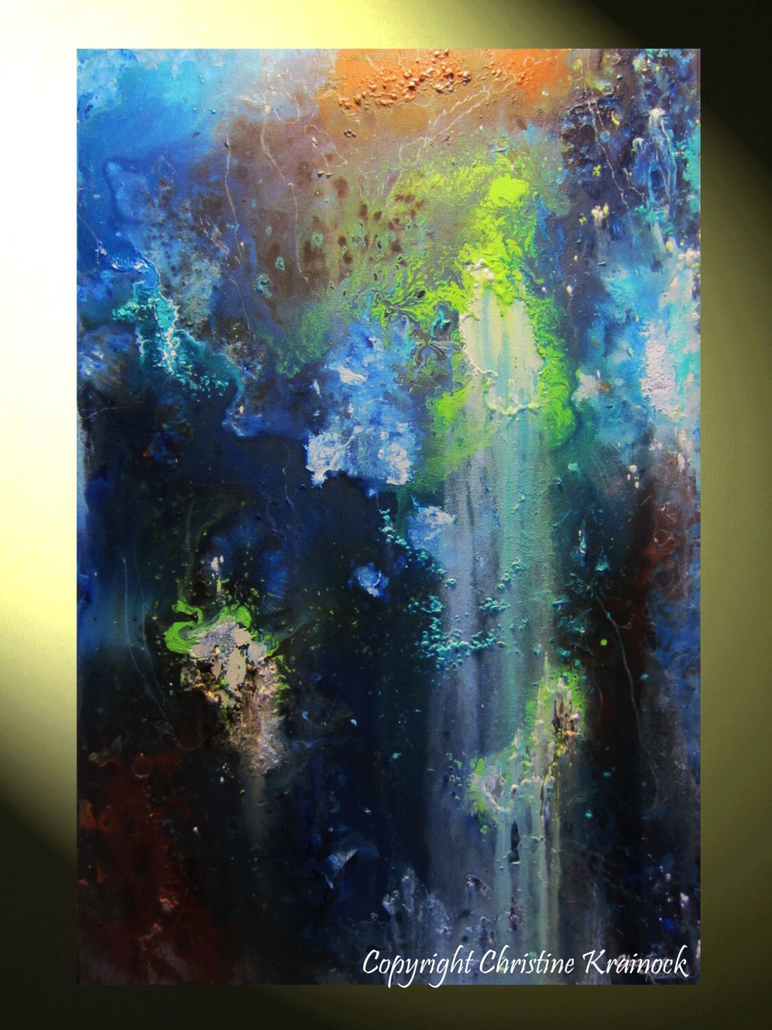 GICLEE PRINTS Art Abstract Painting Modern Blue Canvas Print Etsy