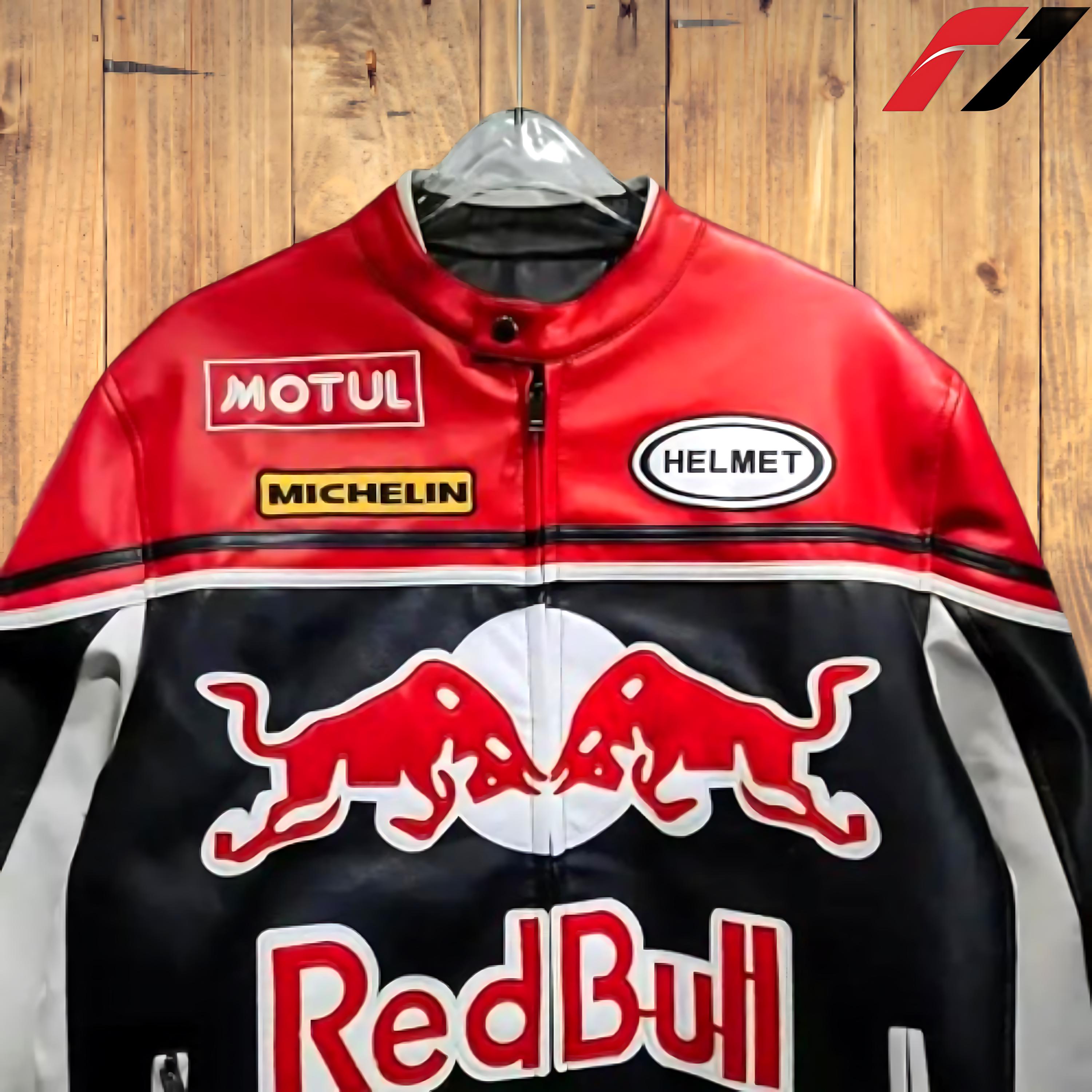 Red bull racing leather jacket - Etsy 日本