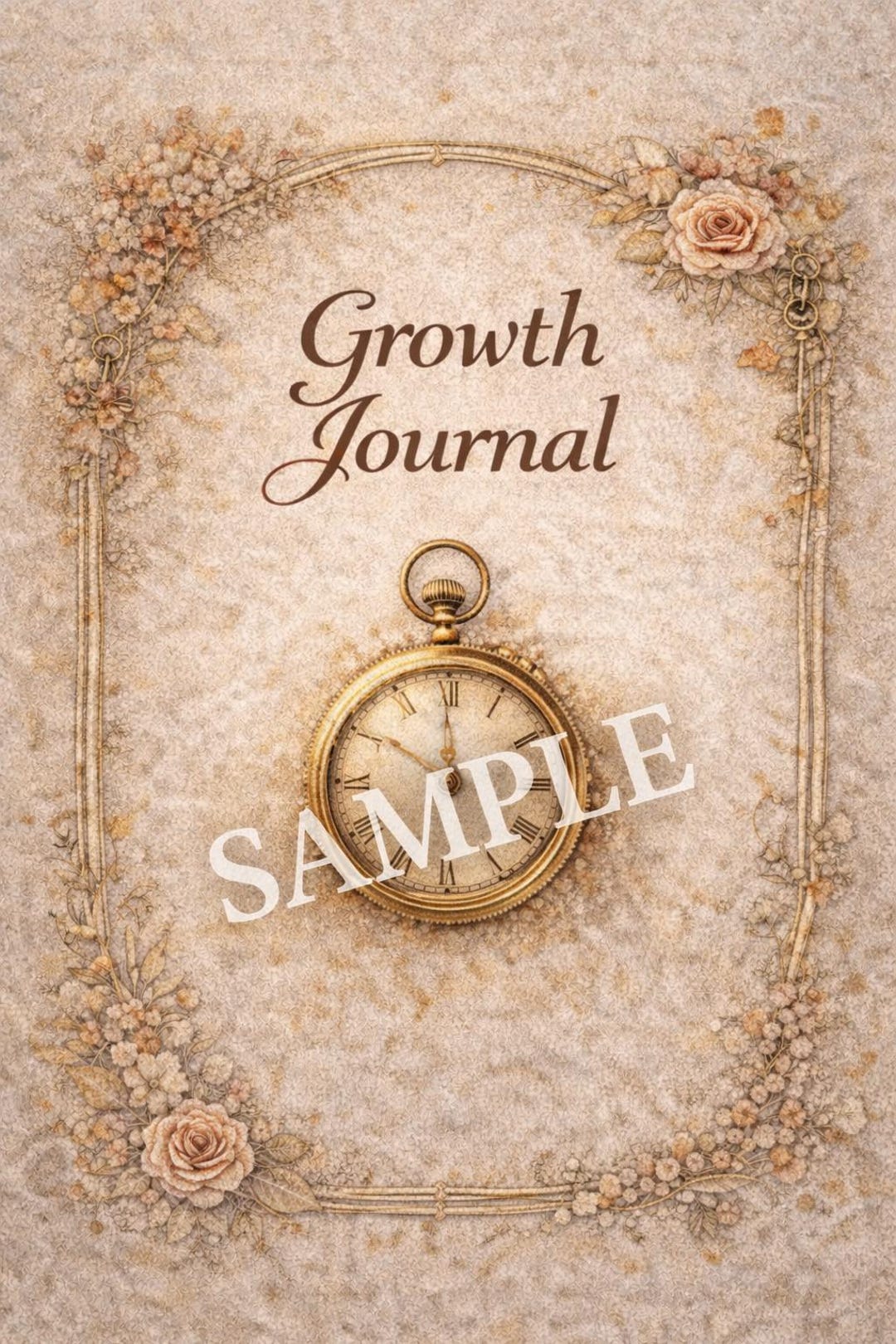 Vintage Growth Journal Printable PDF | Self Care & Reflection Planner ...