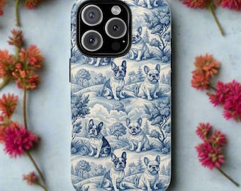 French Bulldog Toile Phone Case, Frenchy Phone Case, Frenchy Mom Gift, Dog Mom Gift, Frenchie Gift