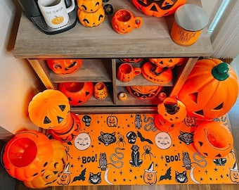 Vintage Halloween Kitchen Mat